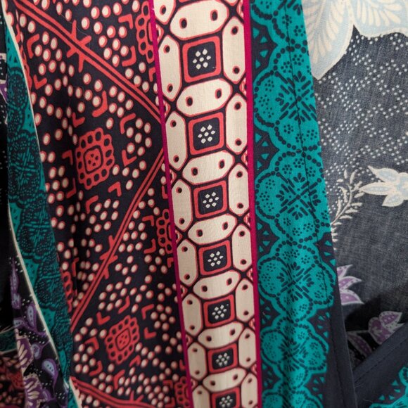 JAASE Purple Haze Maxi Dress Wrap Boho Flowy size Medium - Picture 6 of 15